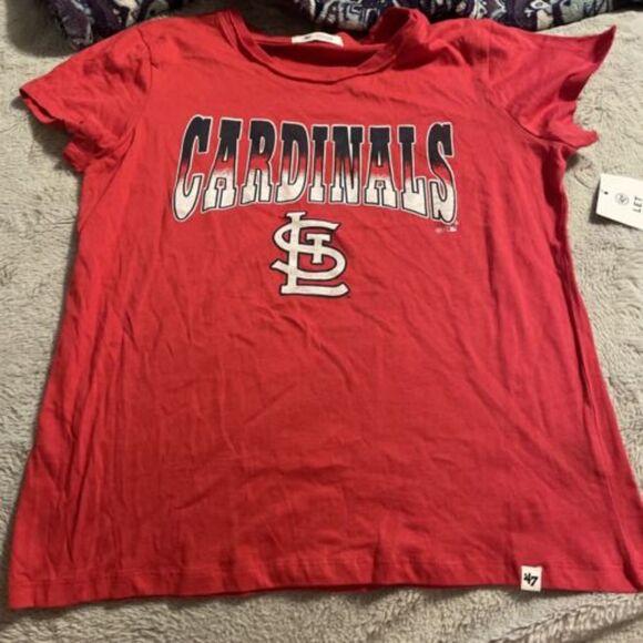 NWT St Louis Cardinals Women's Medium Red Short Sleeve Shirt - Picture 1 of 6